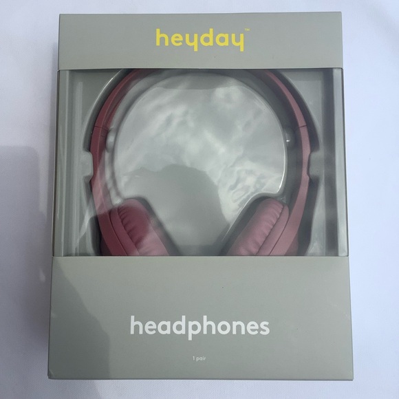 Heyday Headphones Over-the-Ear Wired 3.5mm Color Dusty Pink or Dark Pink - Picture 9 of 12